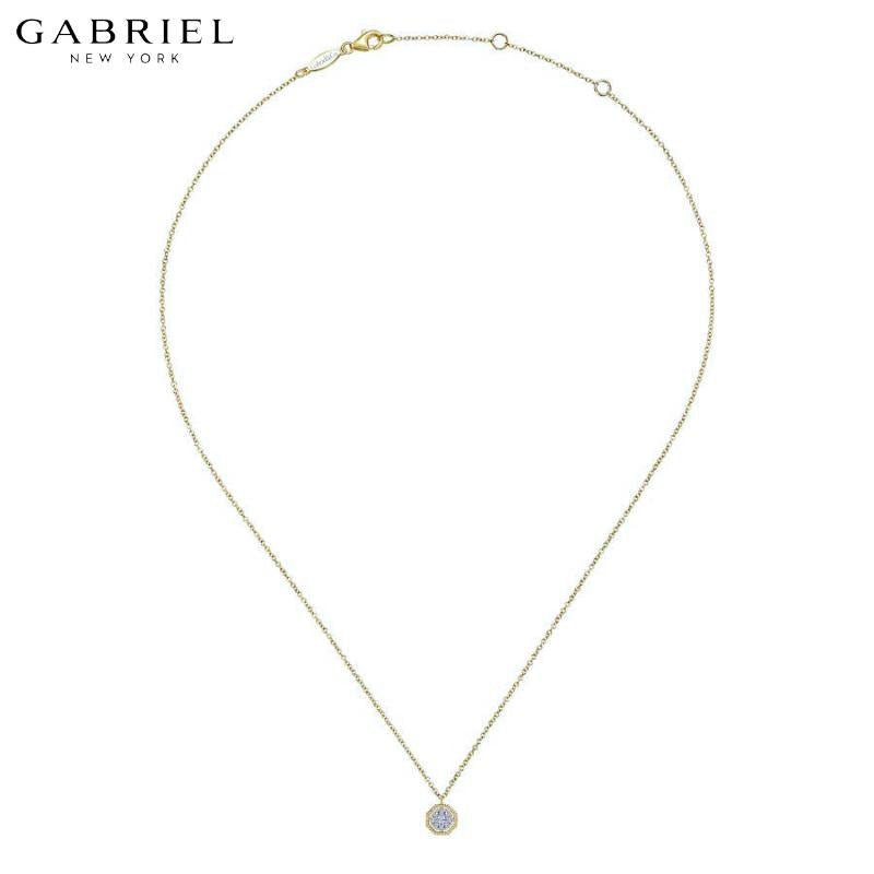 14KY 0.08ctw Natural Diamond Necklace