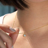 14KY 0.08ctw Natural Diamond Necklace