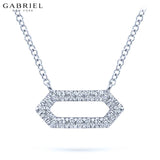 14KW 0.09ctw Natural Diamond Necklace
