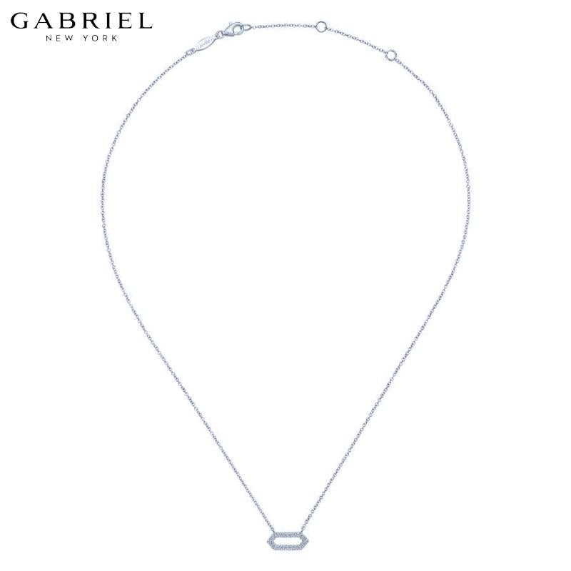 14KW 0.09ctw Natural Diamond Necklace