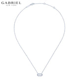 14KW 0.09ctw Natural Diamond Necklace