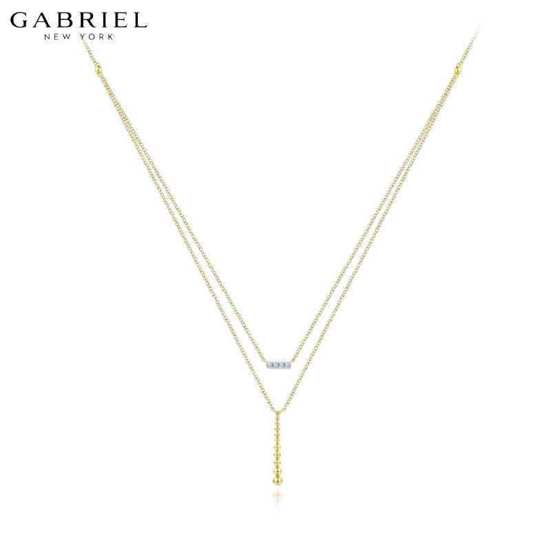 14KY 0.04ctw Natural Diamond Necklace