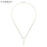 14KY 0.04ctw Natural Diamond Necklace