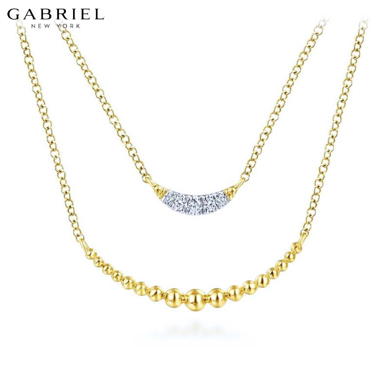 14KY 0.04ctw Natural Diamond Necklace
