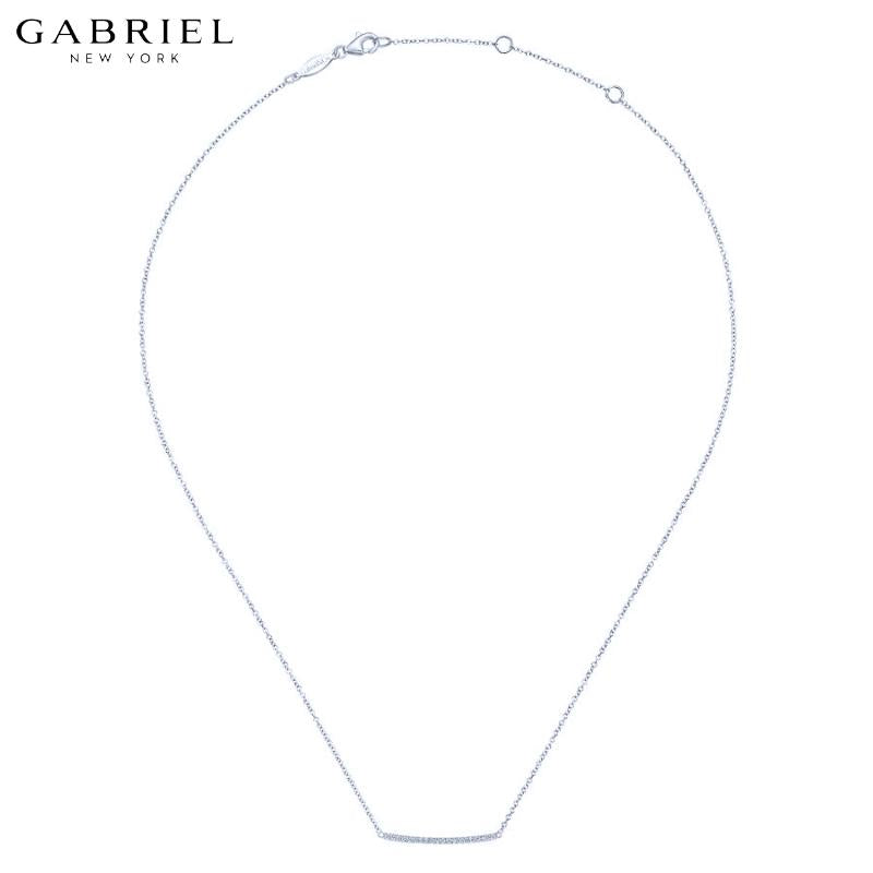 14KW 0.09ctw Natural Diamond Necklace