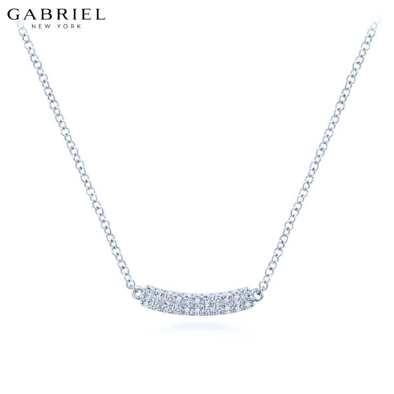 14KW 0.11ctw Natural Diamond Necklace