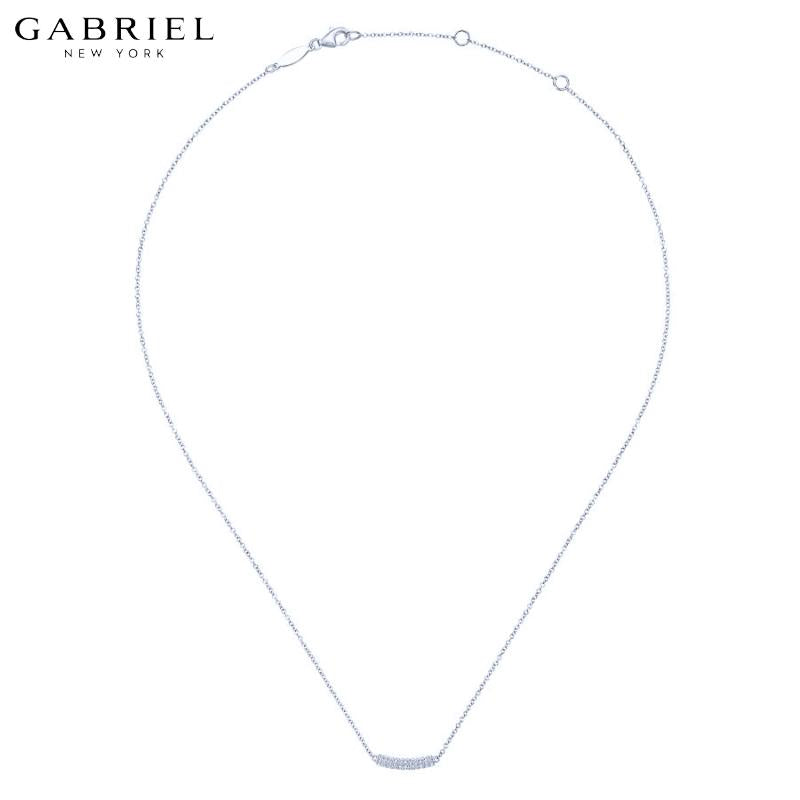 14KW 0.11ctw Natural Diamond Necklace