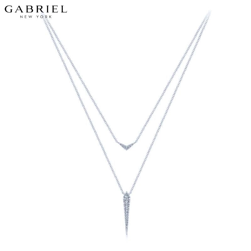 14KW 0.23ctw Natural Diamond Necklace