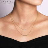 14KY 0.06ctw Natural Diamond Necklace