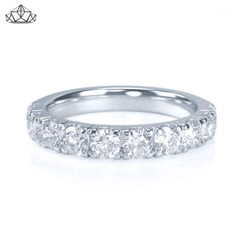 14KW 1.00ctw Natural Diamond Ring 3.5mm