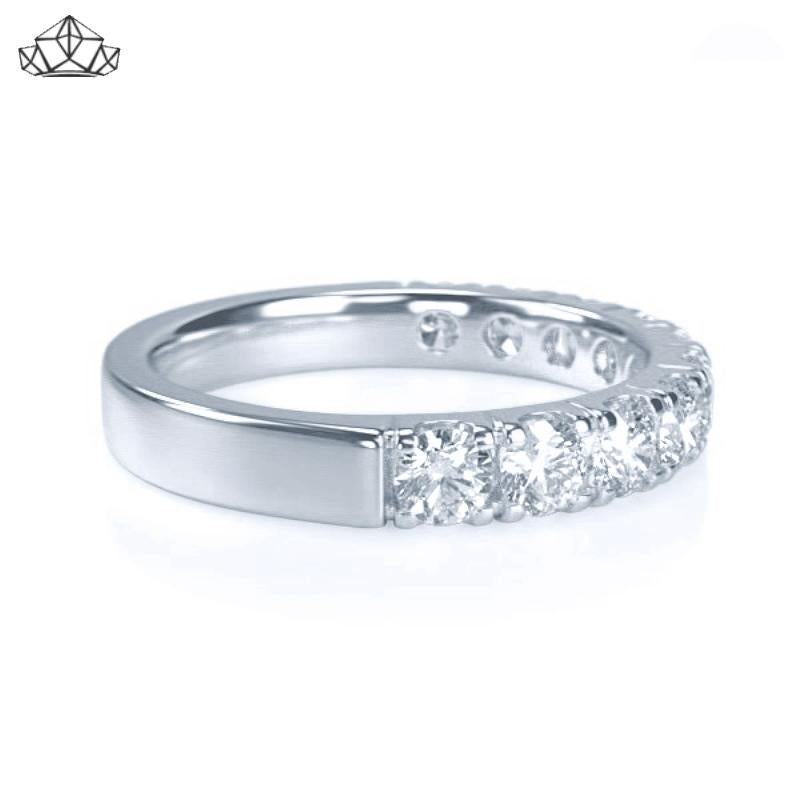 14KW 1.00ctw Natural Diamond Ring 3.5mm