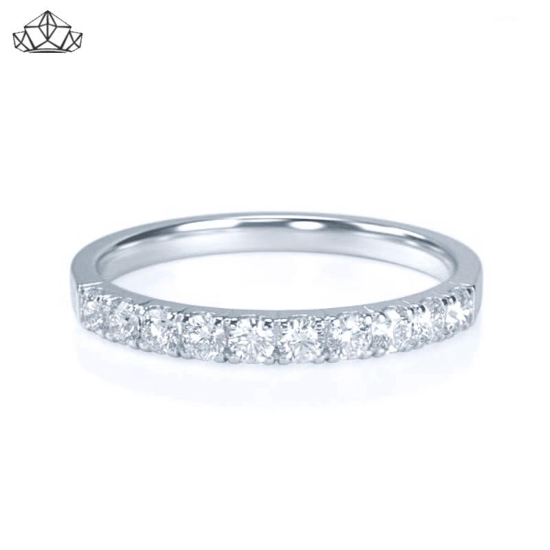 14KW 0.30ctw Natural Diamond Ring 2.0mm