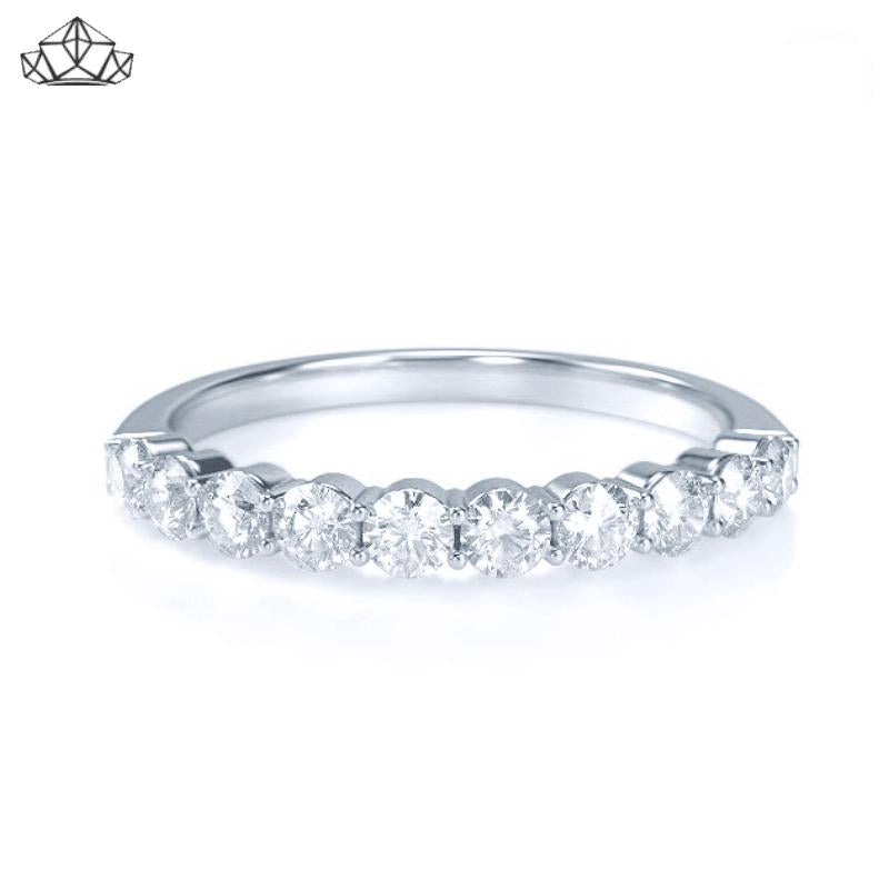 14KW 0.50ctw Shared Prong Natural Diamond Ring 2.5mm
