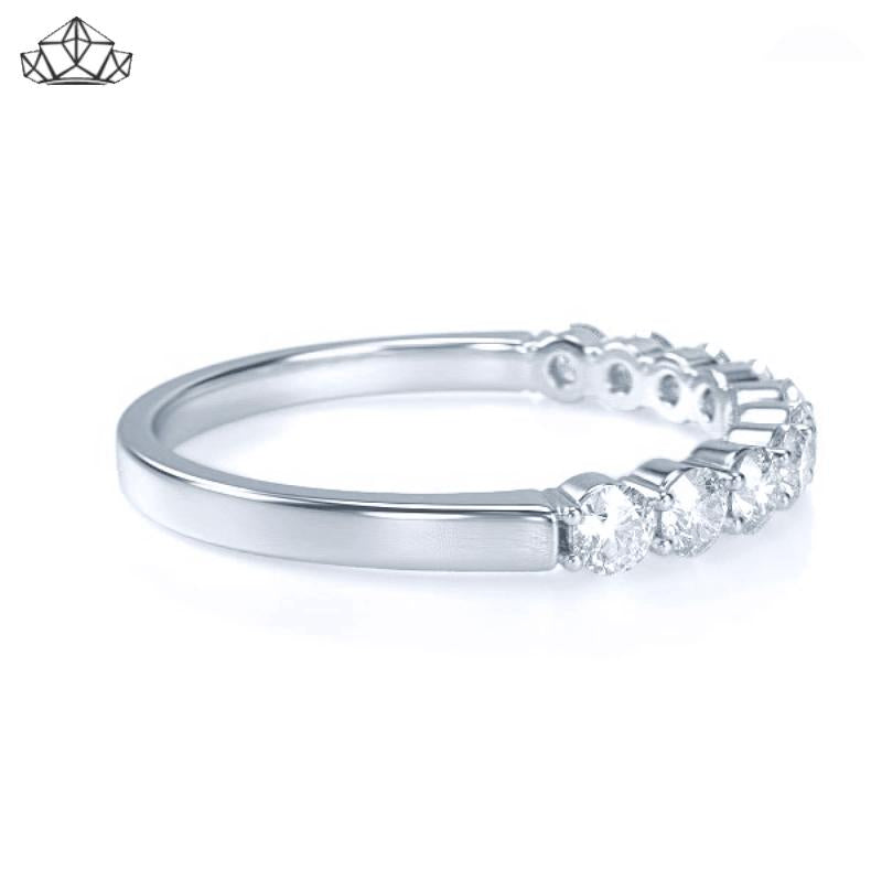 14KW 0.50ctw Shared Prong Natural Diamond Ring 2.5mm