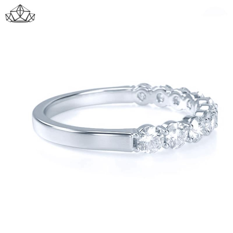 14KW 0.70ctw Shared Prong Natural Diamond Ring 3.0mm