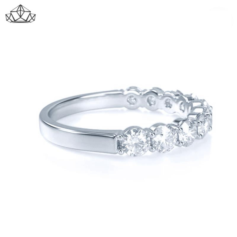 14KW 1.00ctw Shared Prong Natural Diamond Ring 3.5mm