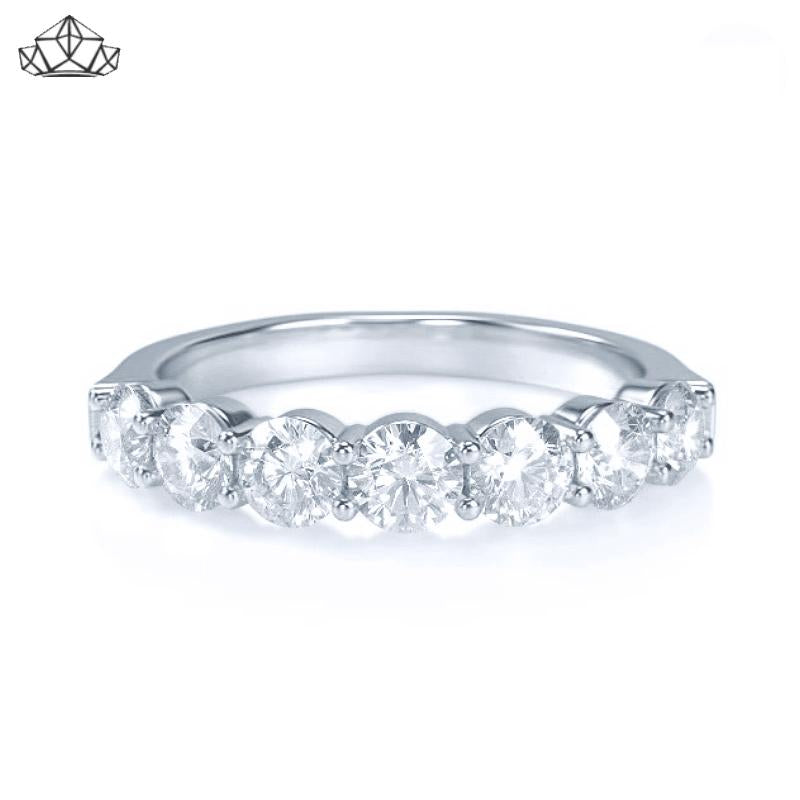 14KW 1.05ctw Shared Prong Natural Diamond Ring 4.0mm