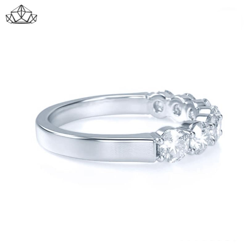 14KW 1.05ctw Shared Prong Natural Diamond Ring 4.0mm