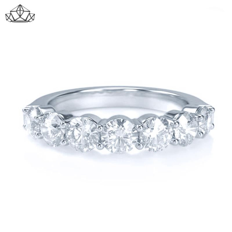 14KW 1.40ctw Shared Prong Natural Diamond Ring 4.5mm