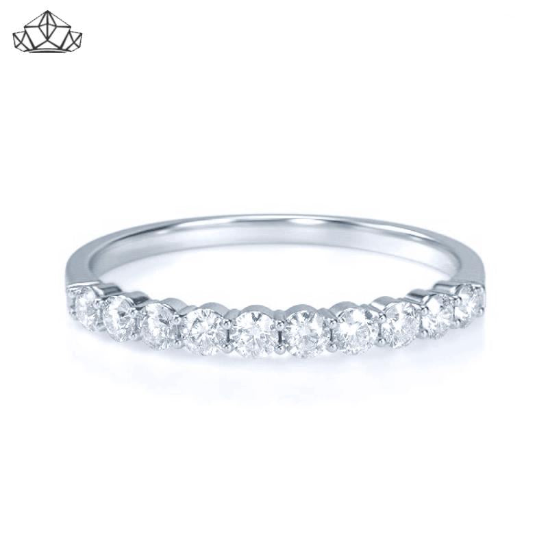14KW 0.30ctw Shared Prong Natural Diamond Ring 2.0mm