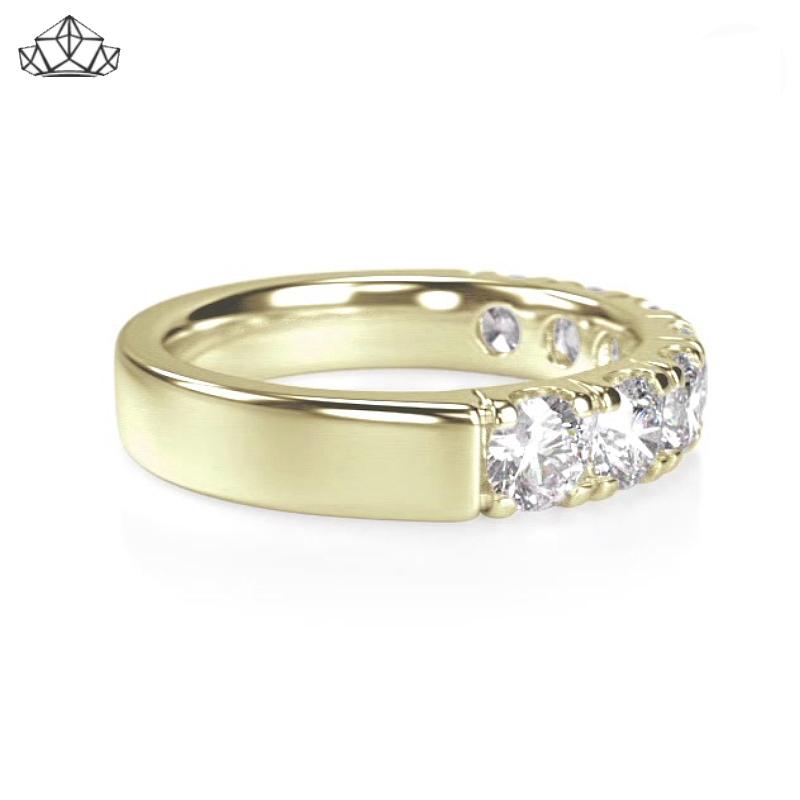 14KY 1.40ctw Natural Diamond Ring 4.5mm