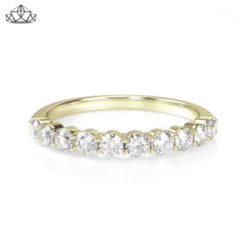 14KY 0.50ctw Shared Prong Natural Diamond Ring 2.5mm