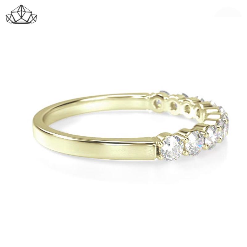 14KY 0.50ctw Shared Prong Natural Diamond Ring 2.5mm