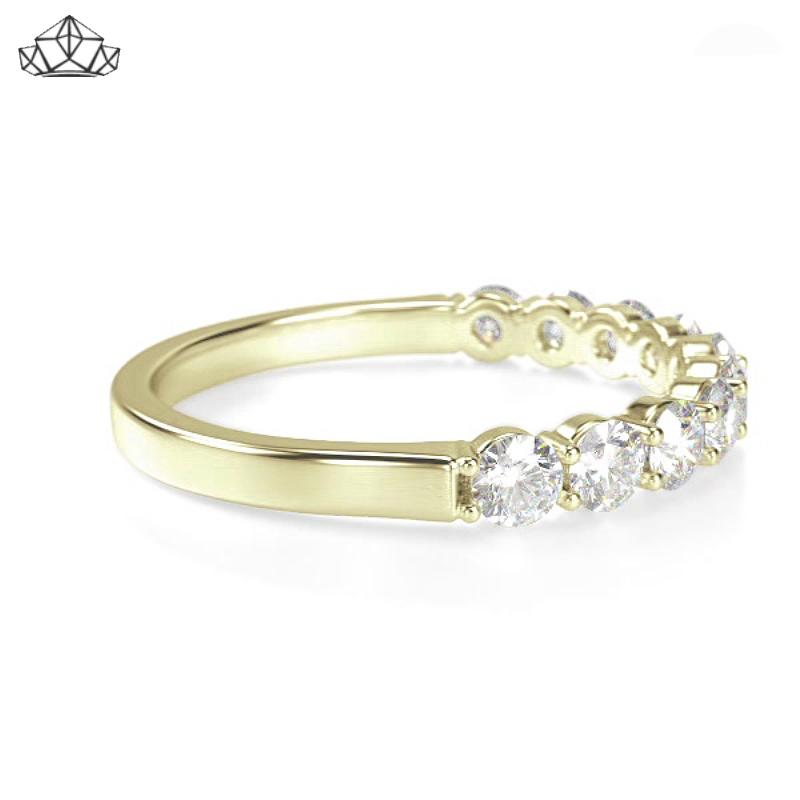 14KY 0.70ctw Shared Prong Natural Diamond Ring 3.0mm