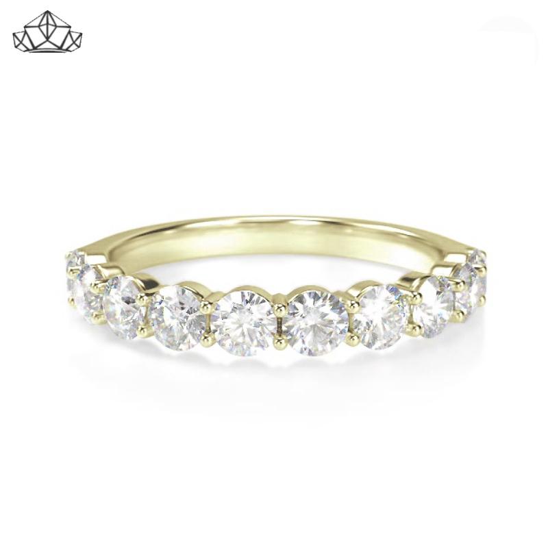 14KY 1.00ctw Shared Prong Natural Diamond Ring 3.5mm
