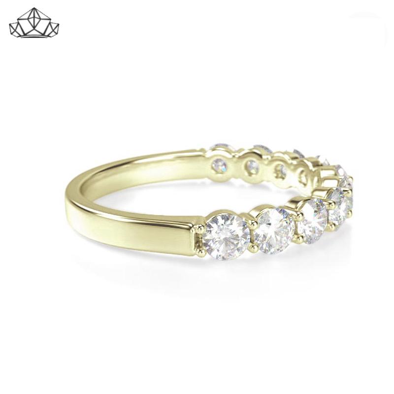 14KY 1.00ctw Shared Prong Natural Diamond Ring 3.5mm