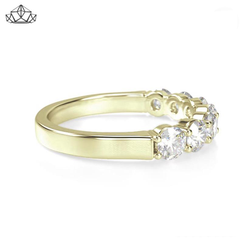 14KY 1.05ctw Shared Prong Natural Diamond Ring 4.0mm