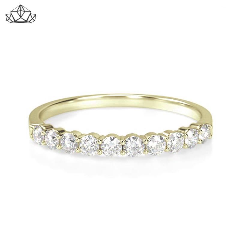 14KY 0.30ctw Shared Prong Natural Diamond Ring 2.0mm