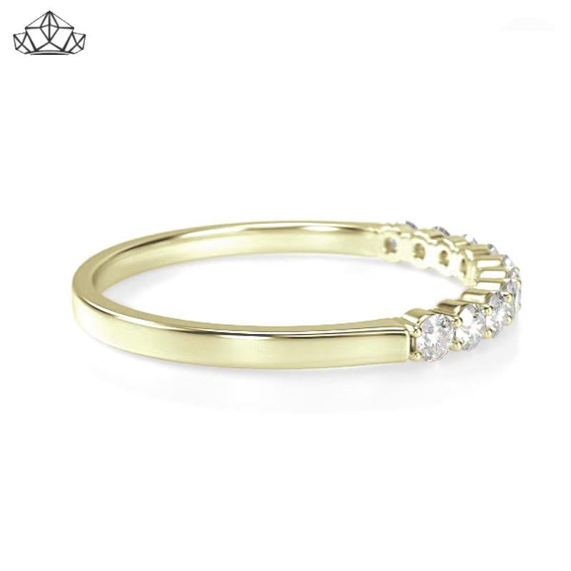 14KY 0.30ctw Shared Prong Natural Diamond Ring 2.0mm