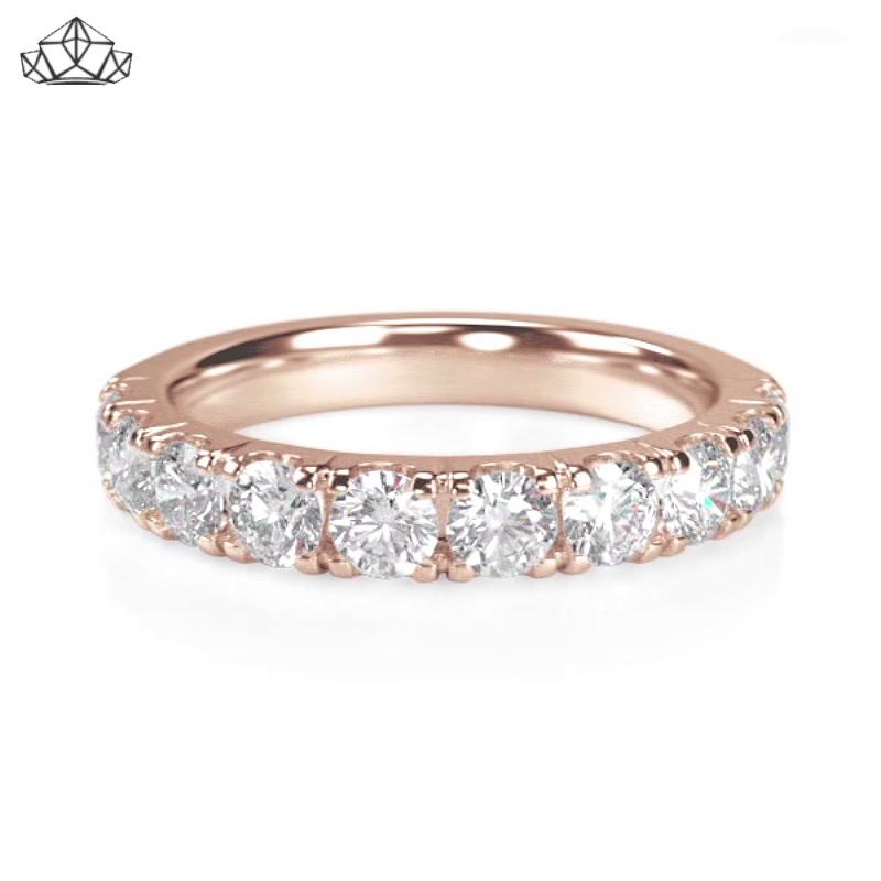 14KR 1.00ctw Natural Diamond Ring 3.5mm
