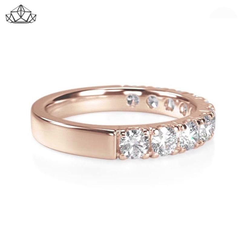 14KR 1.00ctw Natural Diamond Ring 3.5mm