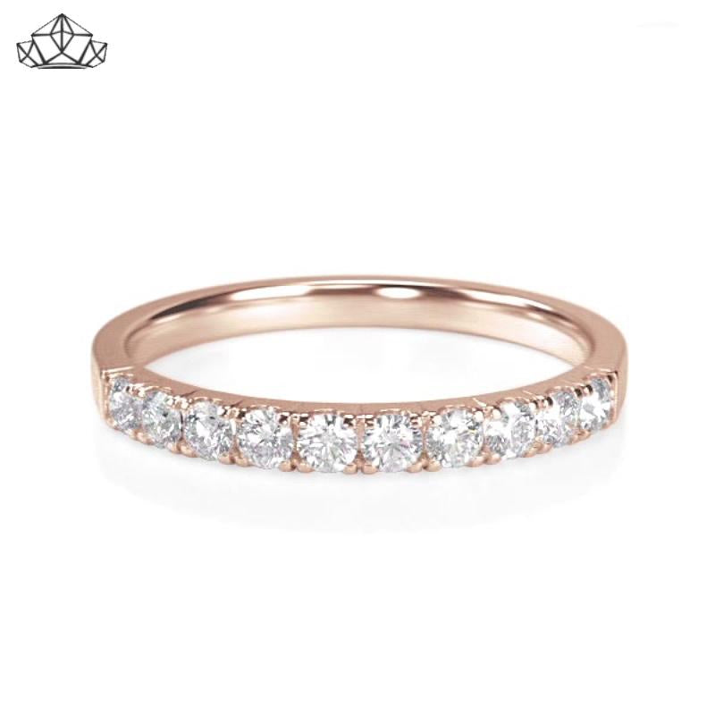14KR 0.30ctw Natural Diamond Ring 2.0mm