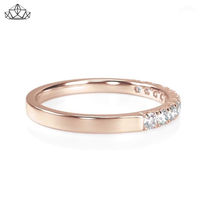 14KR 0.30ctw Natural Diamond Ring 2.0mm