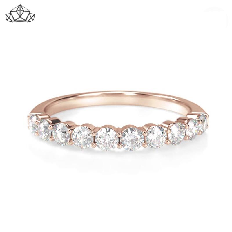 14KR 0.50ctw Shared Prong Natural Diamond Ring 2.5mm