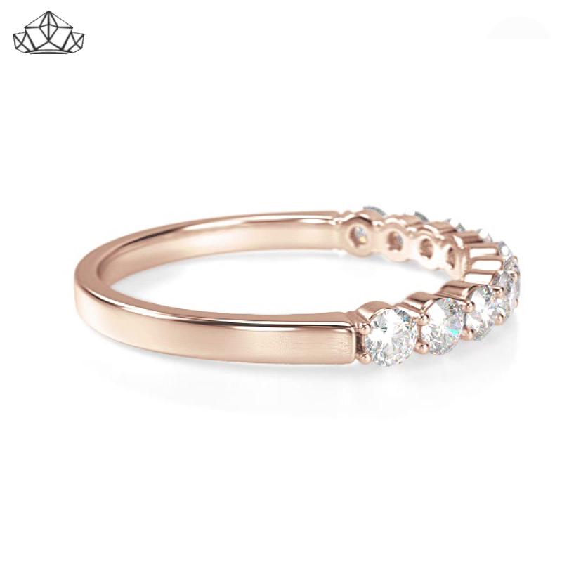 14KR 0.50ctw Shared Prong Natural Diamond Ring 2.5mm