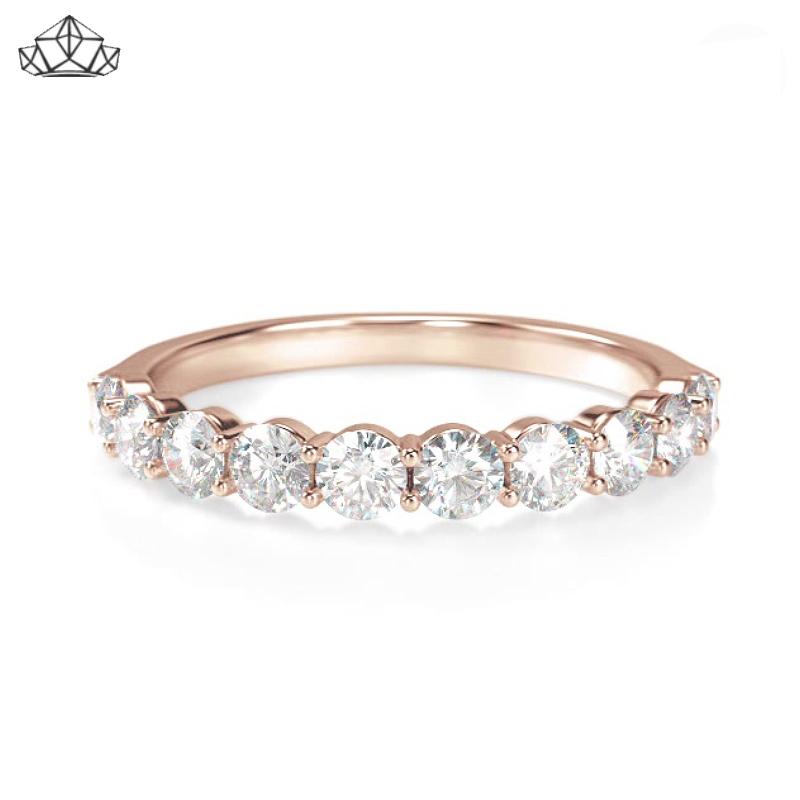 14KR 0.70ctw Shared Prong Natural Diamond Ring 3.0mm