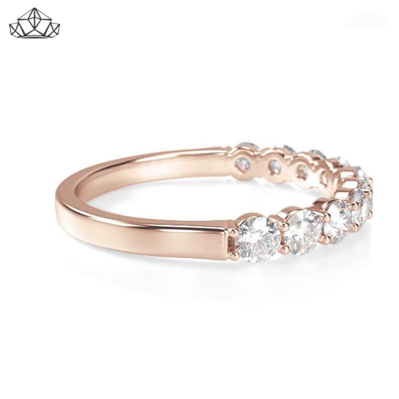 14KR 0.70ctw Shared Prong Natural Diamond Ring 3.0mm