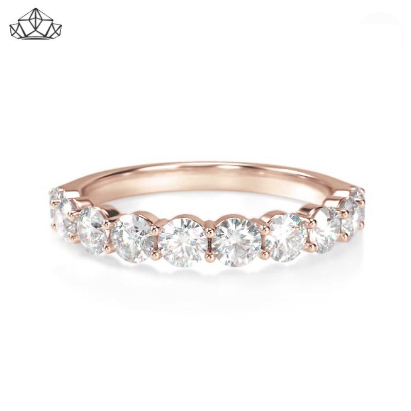 14KR 1.00ctw Shared Prong Natural Diamond Ring 3.5mm