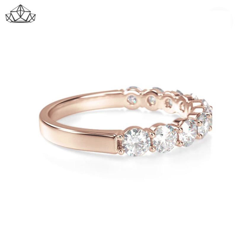 14KR 1.00ctw Shared Prong Natural Diamond Ring 3.5mm