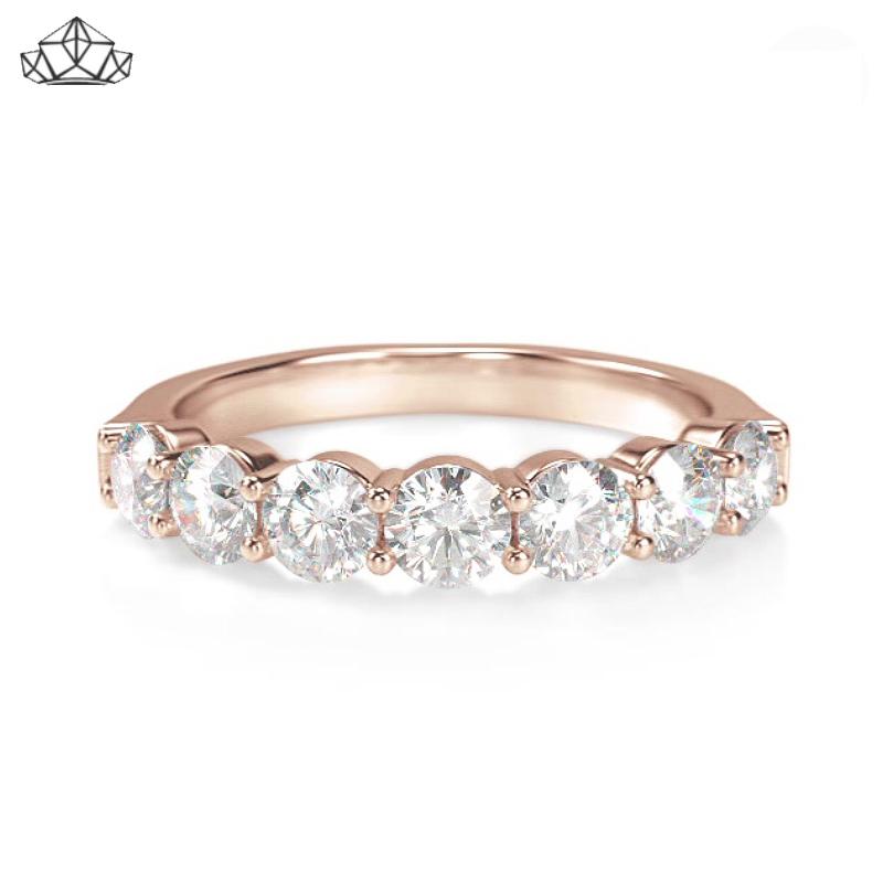 14KR 1.05ctw Shared Prong Natural Diamond Ring 4.0mm
