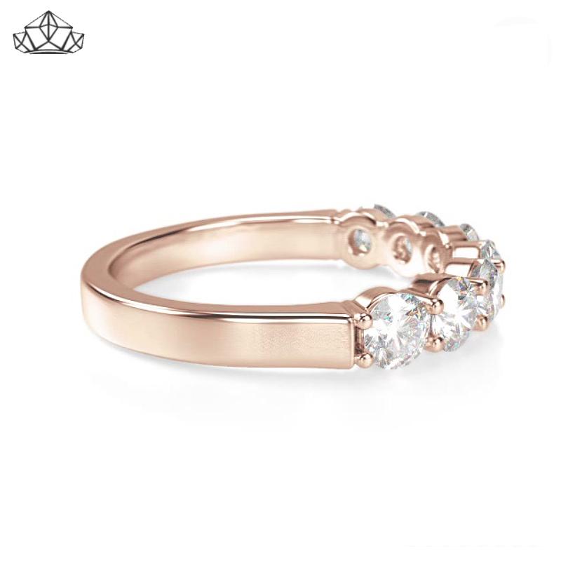 14KR 1.05ctw Shared Prong Natural Diamond Ring 4.0mm