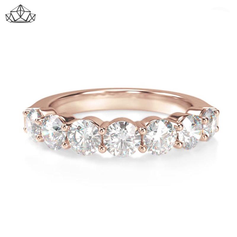 14KR 1.40ctw Shared Prong Natural Diamond Ring 4.5mm