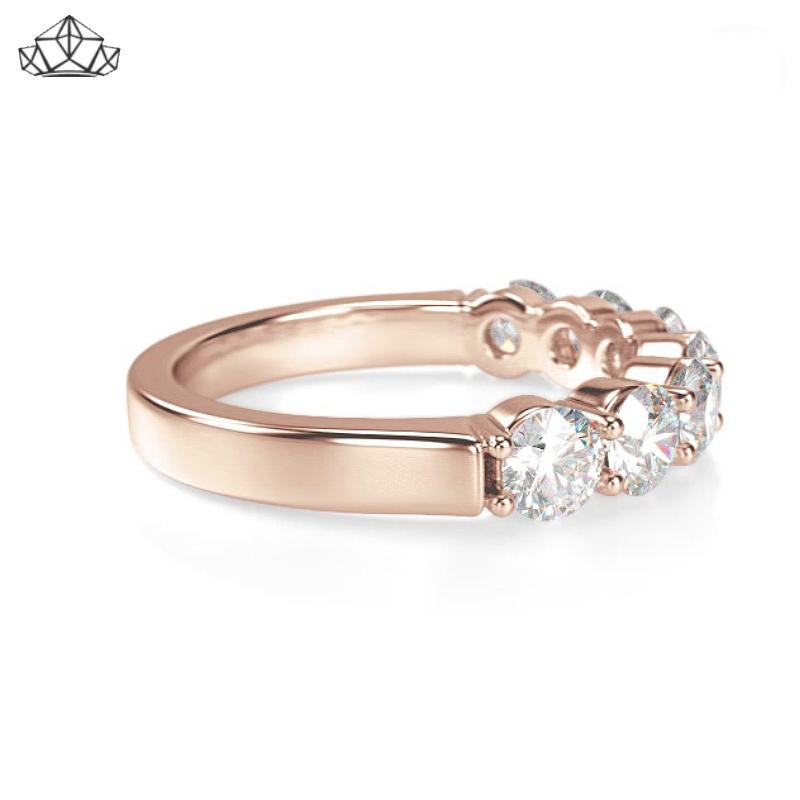 14KR 1.40ctw Shared Prong Natural Diamond Ring 4.5mm
