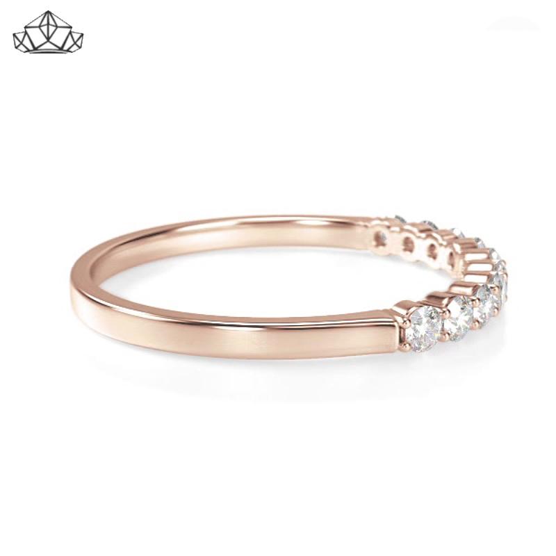 14KR 0.30ctw Shared Prong Natural Diamond Ring 2.0mm