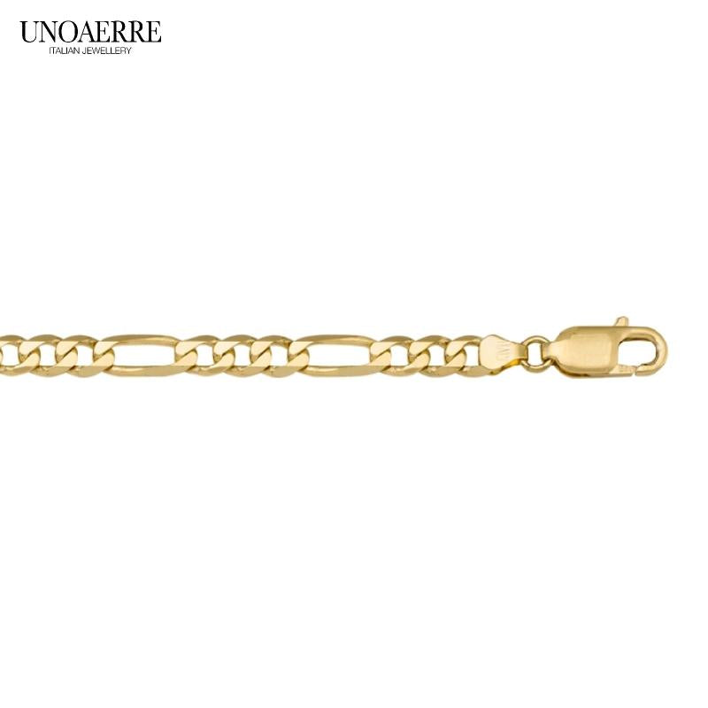 10KY 5.7mm Italian Solid Figaro Necklace