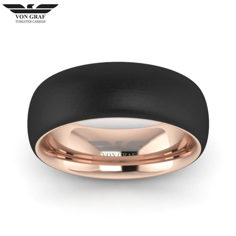 Tungsten Carbide Luxury Fit Ring 8mm